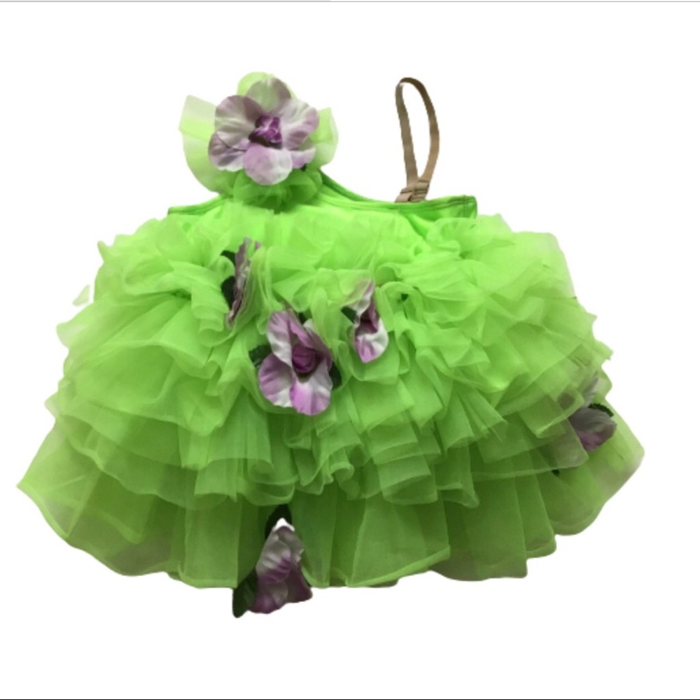Revolution Dance Lime Green Flower Patch Ballet Tutu SC